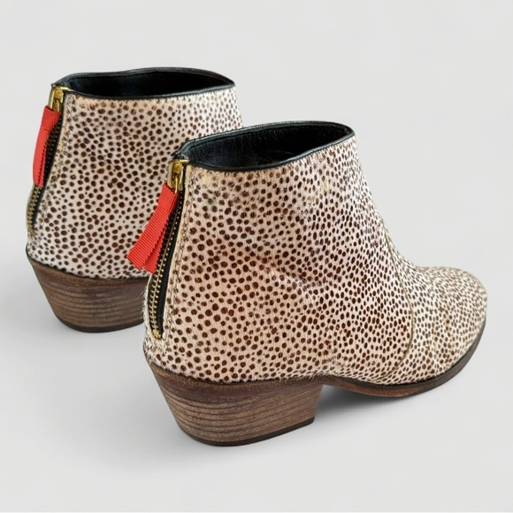 BODEN Calf Hair Ankle Boots – Spotted Animal Print, Zip Back, Size 38 (US 7.5–8) - Picture 2 of 12